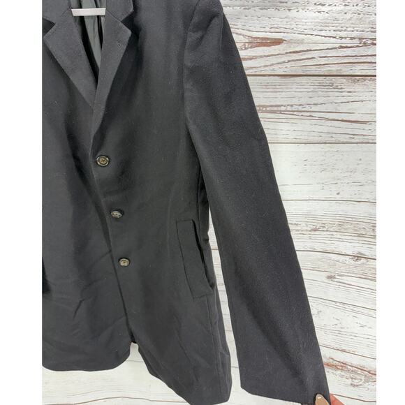 Ralph Ralph Lauren Men's Black 100%Wool Overcoat Size 46R - Picture 4 of 15